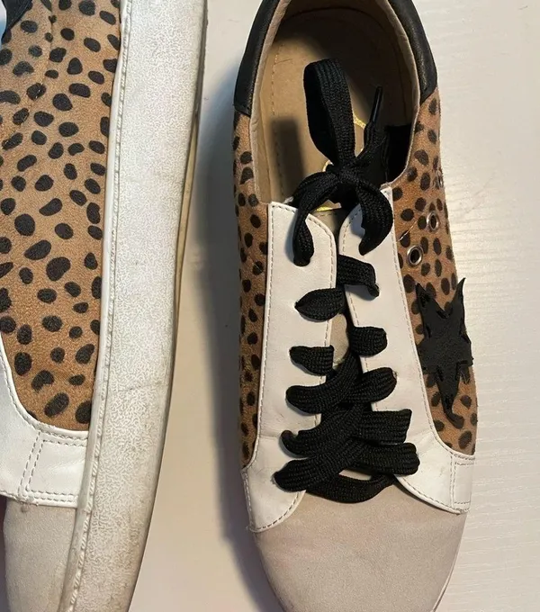 Star Animal Print Tennis Shoes - Image 5