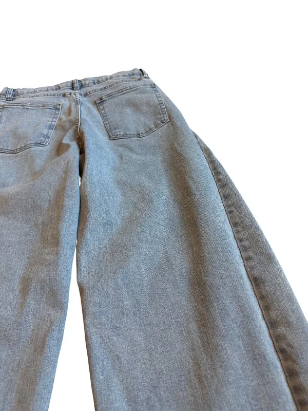 Oat New York Wide Leg Barrel Jeans Light Wash Denim Quiet Luxury Size 10/30 - Image 13
