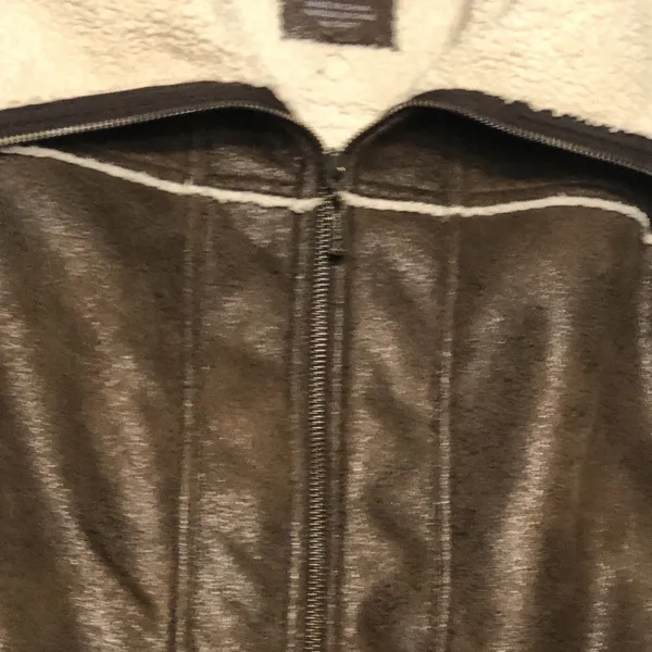 Prana Women’s Faux Suede Full Zip Sherpa Jacket Coat Small Excellent Condition - Image 5