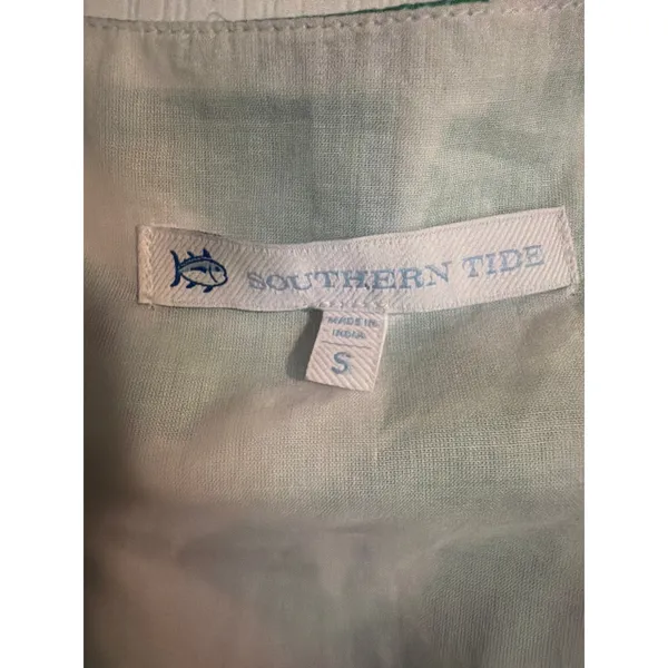 Southern Tide Blaire Blossom Bay Printed Maxi Dress - Green/Navy - Size Small - Image 2