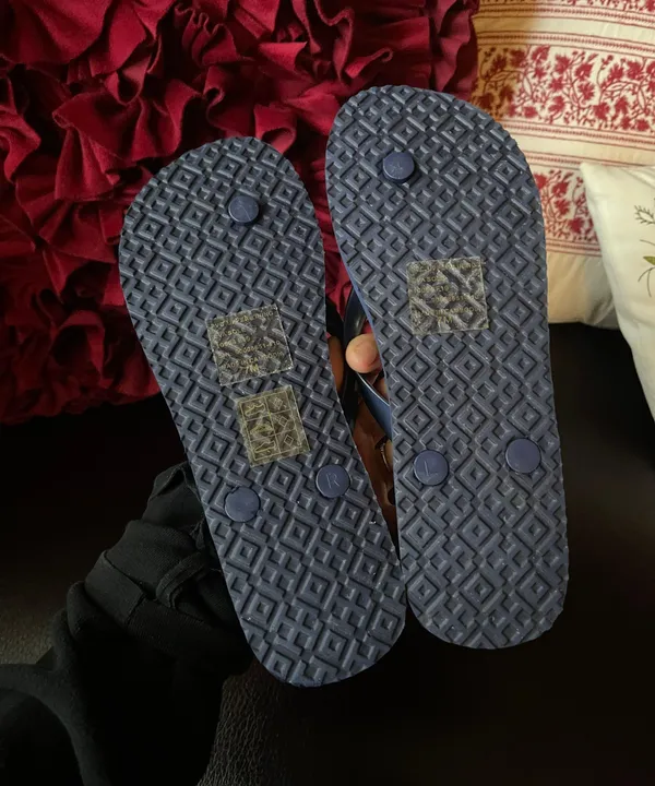 Tory Burch PVC Flip Flops Thong Sandals Square Traveler Logo 7 avail NWOT - Image 4