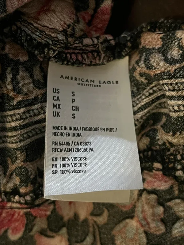 American Eagle Outfitters Shorts Womens Small Black Floral Boho Soft Lounge - Image 6