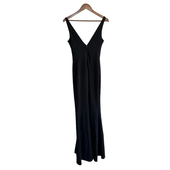 City Studio Black Formal Dress V-Neck Rhinestone Trim Maxi Gown Dramatic‎ Chic - Image 7
