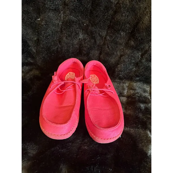 Hey Dude Wendy Funk Mono Sparkle Electric Pink Loafers Womens Size 10 - Image 2