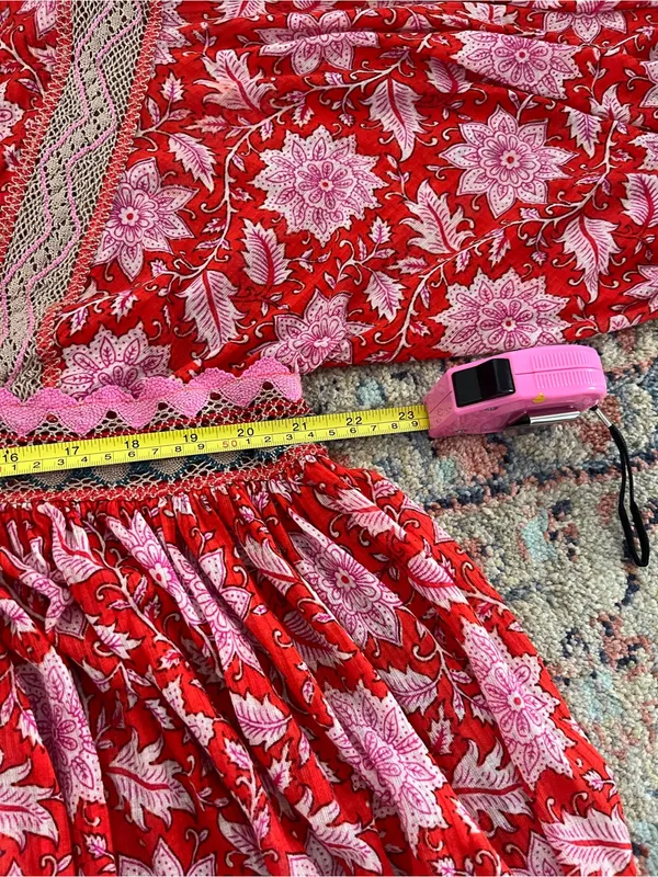 Free People Red Moon Child Maxi Top Tunic S - Image 10