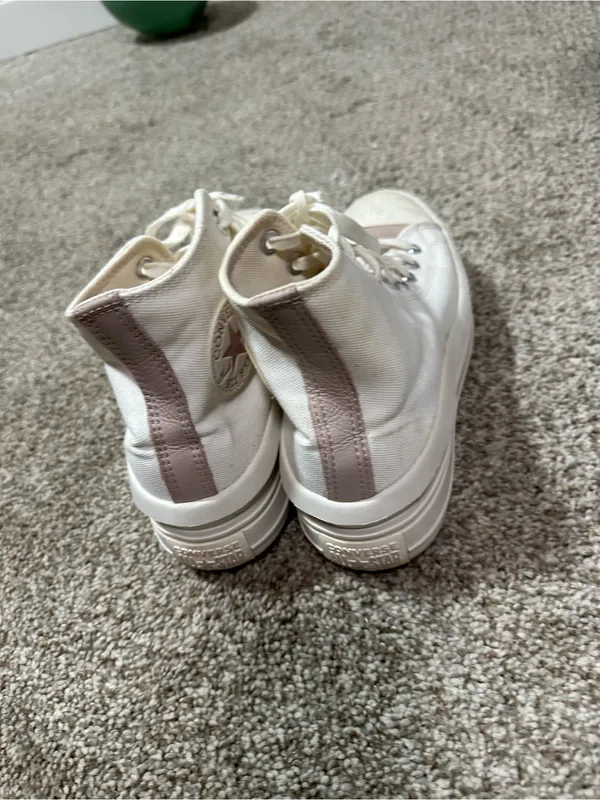 Converse White High-Top Canvas Sneakers - Image 6