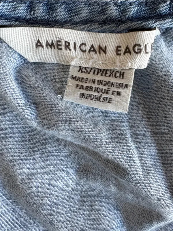 American Eagle Outfitters Light Blue Denim Tank Dress for Girls - Image 3
