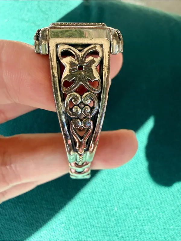 Brighton Hamilton Silver Plated Filigree Butterfly Heart Watch Untested As‎ Is - Image 4