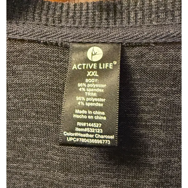 Heather Charcoal Active Life Long Sleeve Sweater - Image 5