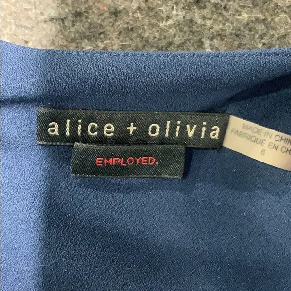 Alice +‎ Olivia Employed navy blue drop waist mini dress size 6 - Image 6