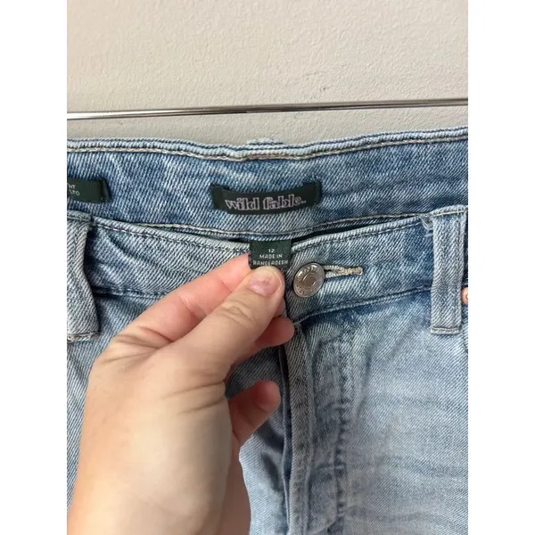 Wild Fable Highest Rise Straight Distressed Jeans Size 12 - Image 4