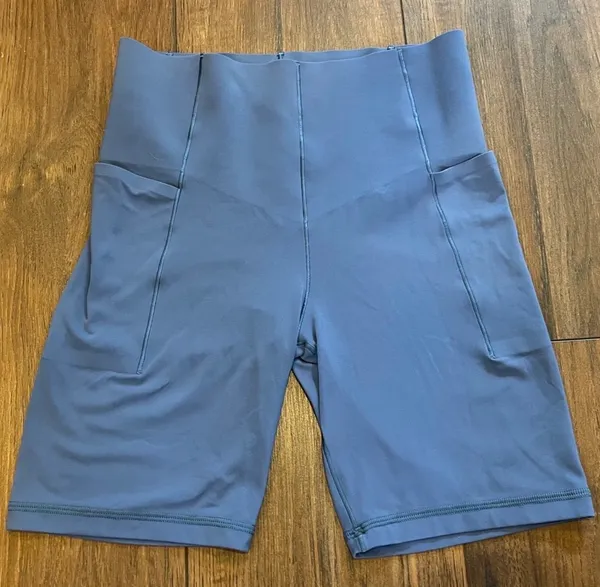 7” blue aerie biker shorts - Image 5