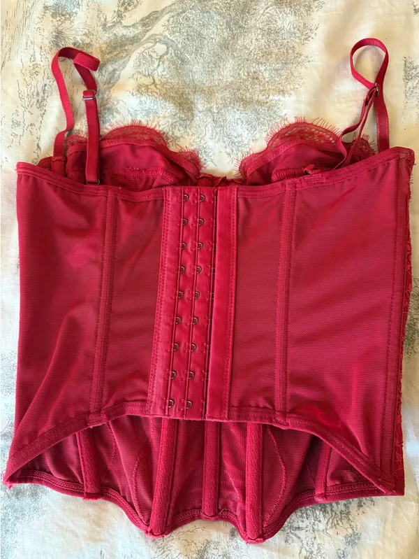 Out From Under Urban Outfitters Red Corset Small - Image 5