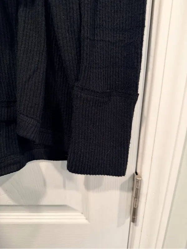 We The Free Free People Size S Black Oversized Cowl Neck Split Back Sweater - Image 5