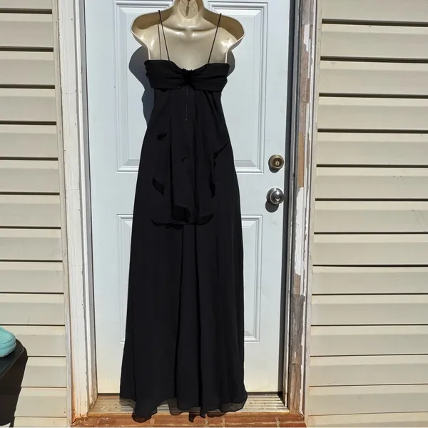 Betsy & Adam by Jas Lene Black Maxi dress Evening Gown Size 6 Petite - Image 12