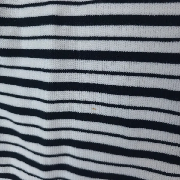 Crazy Horse Striped Waffle Knit Thermal Shirt Women Medium Navy Blue White - Image 8