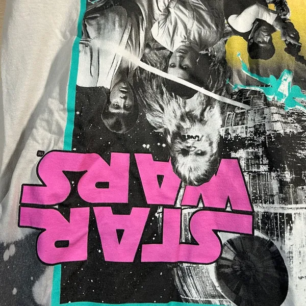 Star Wars Graphic Tee - Black, Gray, Pink, and Blue - Image 3