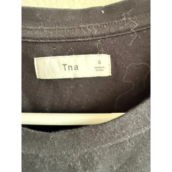 Tna Aritzia Womens‎ Black Short Sleeve Logo Mini T-Shirt Dress Size S Casual LBD - Image 6
