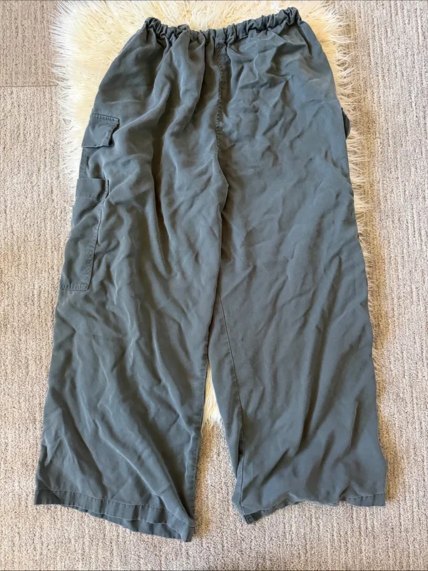 Ethan Tie Waist Twill Cargo Pants in Slate - Image 9