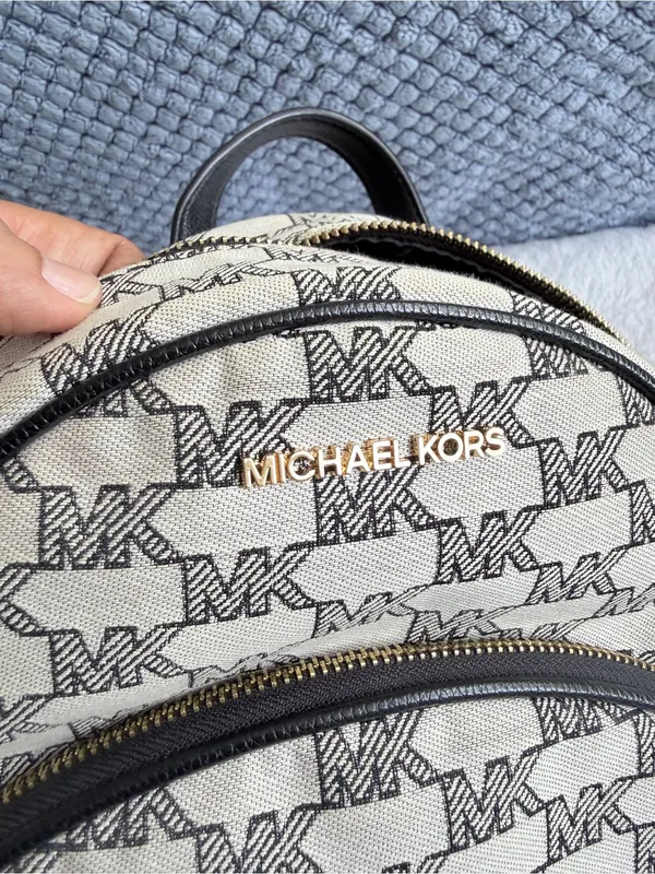 Michael Kors White and Black Backpack - Image 2