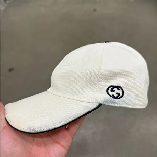 GUCCI Web Canvas Baseball Hat unisex size small 57cm authentic designer cap - Image 4