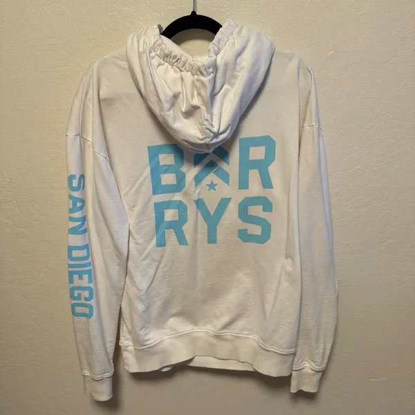 White Hoodie with Blue Accents - Image 10