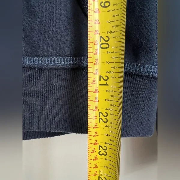 Abercrombie & Fitch blue fitted full zip hoodie thermal y2k vintage New York L - Image 4