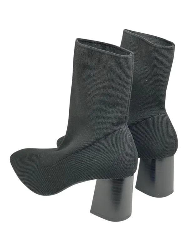 Vero Cuoio Real Italian Leather ᪥ Soft Stretch Sock Heeled Boots ᪥ Black ᪥ 7 235 - Image 6