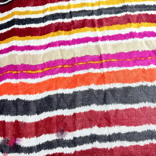Ritual 100% Wool Multicolor Striped Oversized Scarf Wrap Shawl Boho NWT Multiple - Image 5