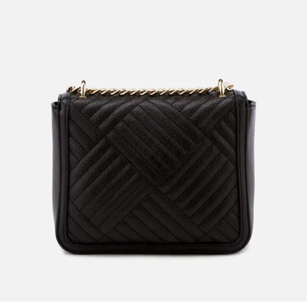 Love Moschino Women's Shiny Quilted Metallic Chain Cross Body Bag - Black - Image 2