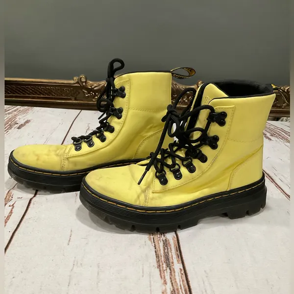 Dr. Martens Combs W‎ Yellow Nylon And Rubber Boots - Image 14