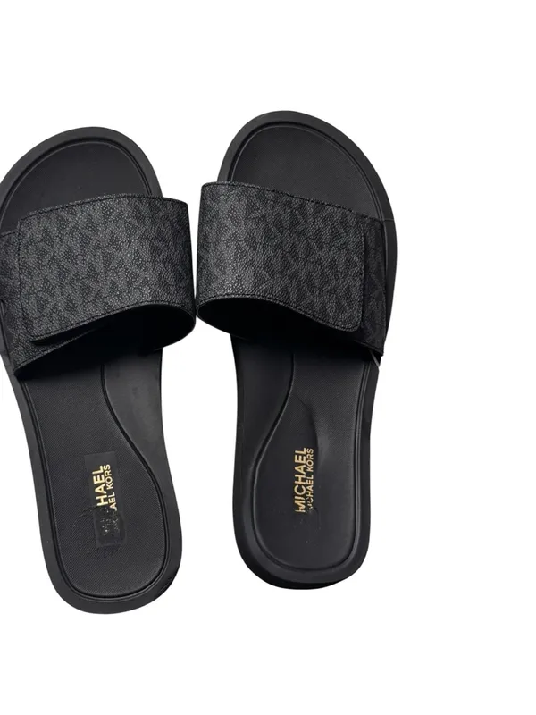 Michael Kors Logo Print Slide Sandals Size 7 New Without Tag - Image 3