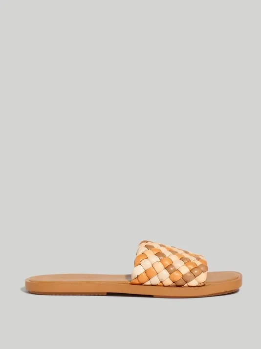 The Suzi Slide Sandal in Multi Woven Leather Size 9 - Image 3