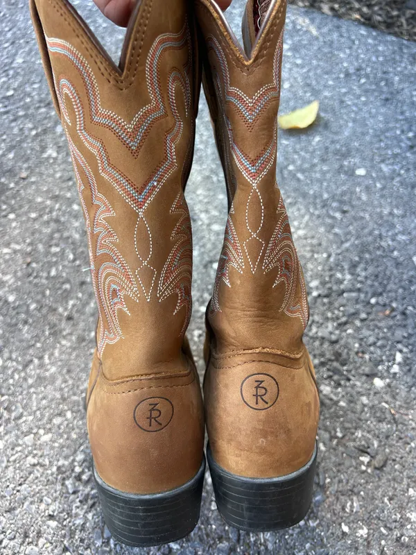 Tony Lama Brown Leather Cowboy Boots - Image 2