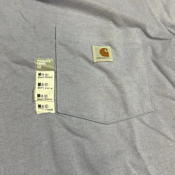 NWT Carhartt Loose Fit Heavyweight Blue Short Sleeve‎ Tee Casual Cotton size M - Image 4