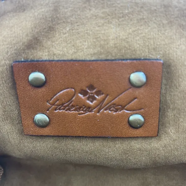 Patricia Nash Keisley Cosmetic Key Fob Leopard Calf‎ Hair Leather Brown Zipper - Image 13