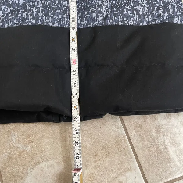 Fabletics‎ Waco Womens Black Gray Print Puffer Coat Longline Quilted Jacket Sz M - Image 9