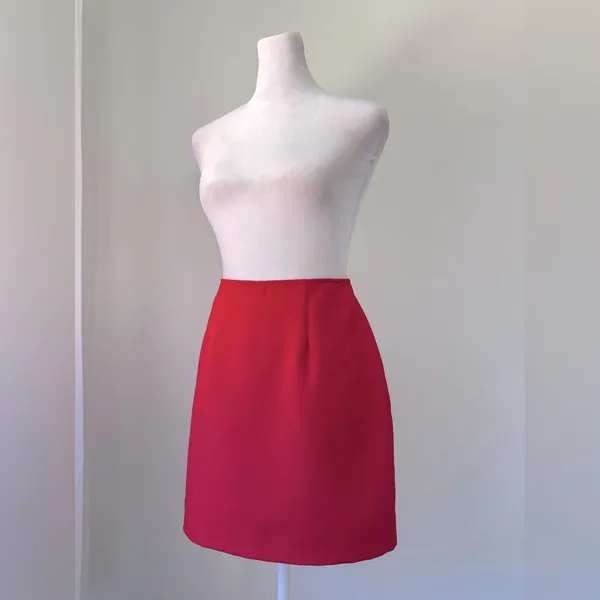 XOXO Solid Red A-Line Mini Skirt - Image 4
