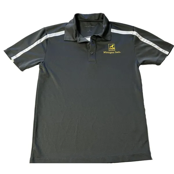 Port Authority Michigan Tech Huskies Women’s XS Performance Polo Shirt Gray VGC MTU - Image 2