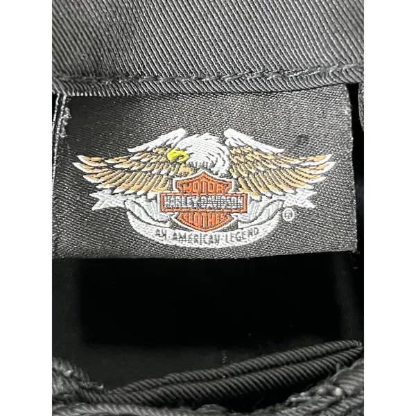 Harley Davidson Vintage Leather Studded Grommet Bootcut Pants Moto Biker Babe 10 - Image 5