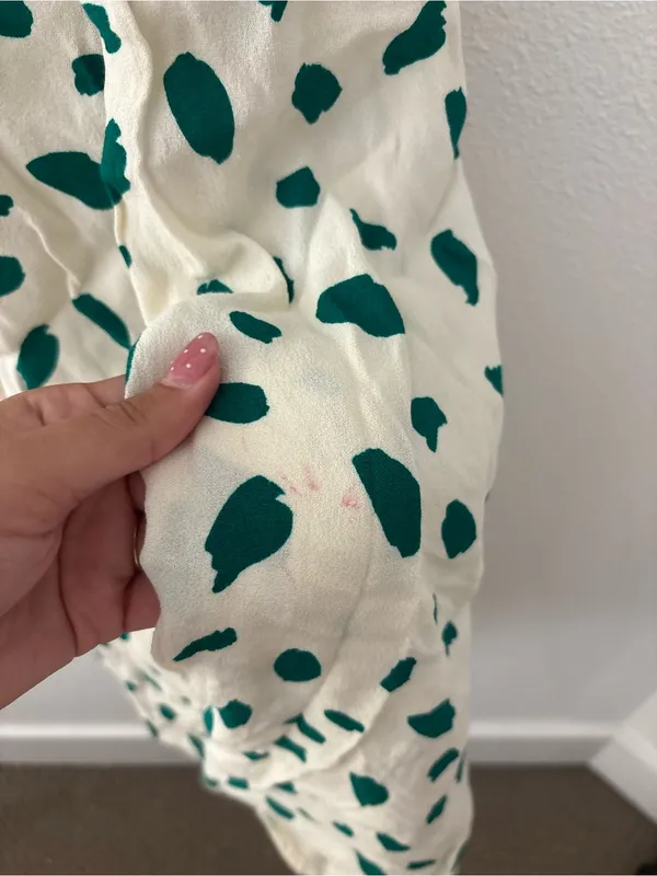 Reformation green spotted midi dress - Image 5