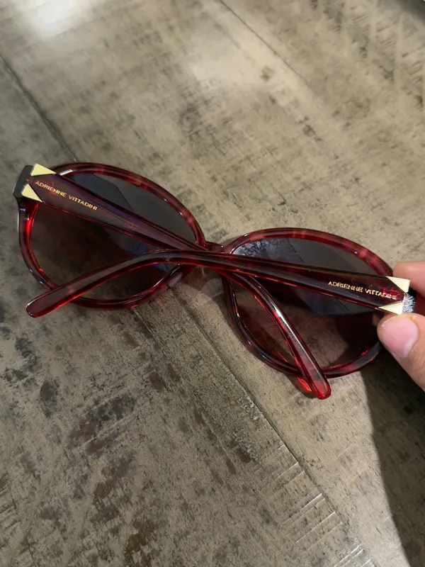 Adrienne Vittadini Red Tortoiseshell Oval Women’s Sunglasses - Image 8