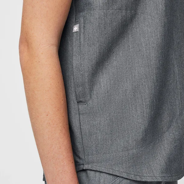 Figs | Rafaela Oversized Scrub Top Shirt In Graphite Gray Medium - Image 4