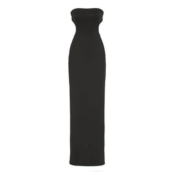 Rent the runway sz 10 Black Halo Eve Chana solid black cutout strapless gown - Image 4