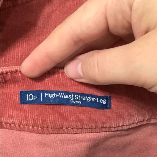 Talbots Terracotta High-Waist Straight-Leg Curvy Petite Corduroy Jeans size 10p - Image 9