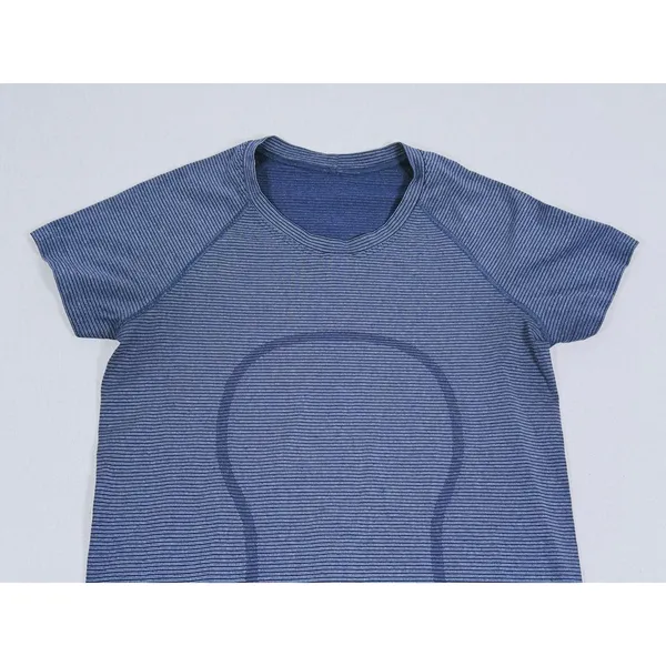 Lululemon Swiftly Tech Short Sleeve Shirt Size 6 Blue Hip Length Run Yoga Gym - Image 5