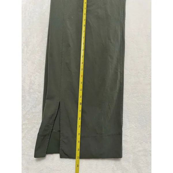 Lululemon Women's Green Stretch Woven Wide Leg High Rise Pants Size Medium - Image 14