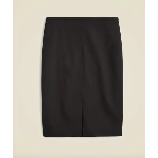J.Crew Pencil Knee Length Skirt Italian Bi Stretch Wool Black $168 US 4 NWT - Image 2