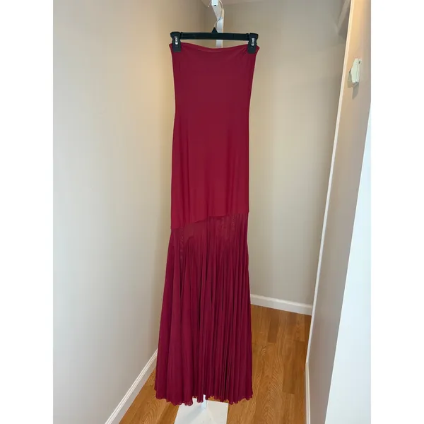 Deme By Gabriella Dahlia Gown Maroon Red Size XS NEW - Image 5
