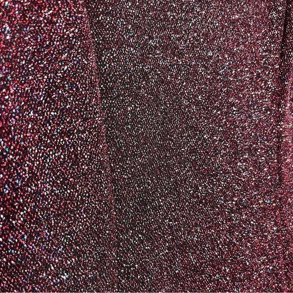 Fiesta Fashion VTG 90s Whimsigoth‎ Maxi Dress Gown M Burgundy Glitter Event Party Cocktail - Image 8